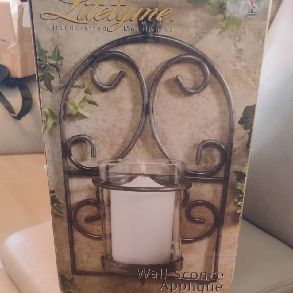 Black Wall Sconce Applique Set Of 2 Wall Sconces Candle Not Included NIB
